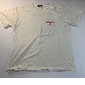 Hard Rock Cafe Amsterdam T-Shirt Mens XL White Good Windmill Guitar Graphic